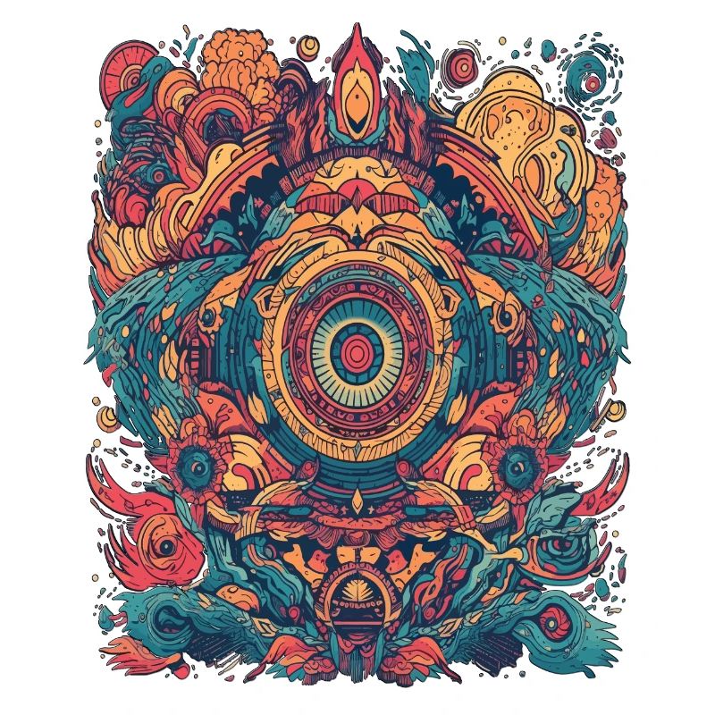 Magic Psychedelic Trip Conception abstraite