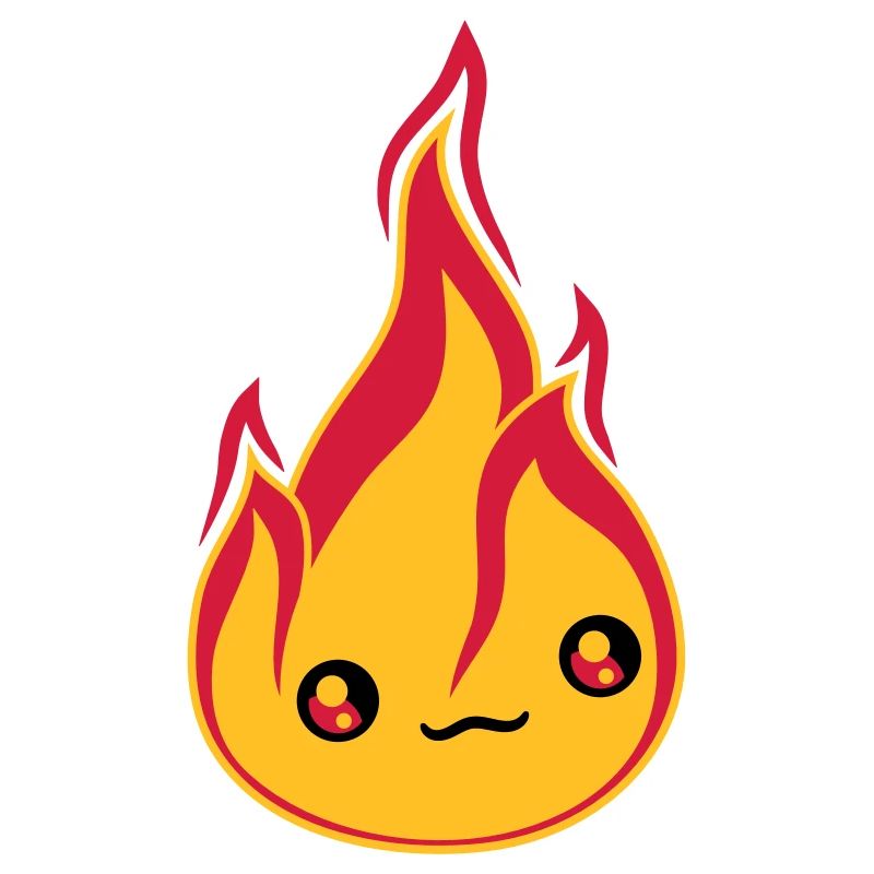 face cute cute little comic cartoon fire f