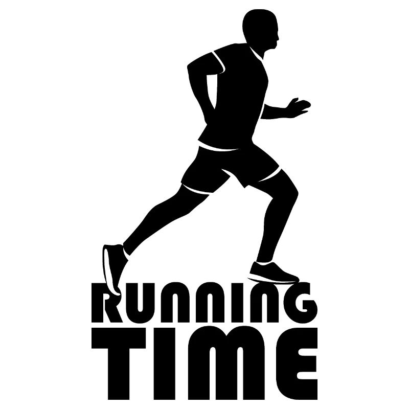 Icône de temps de course Icône Logo Illustration du coureur