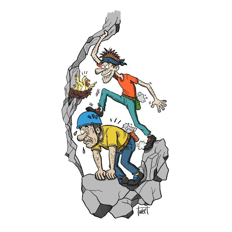 Climbing on Helmet
