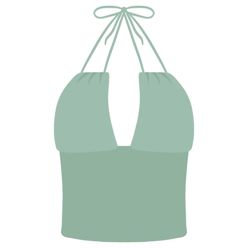 Mint Halter Bikini-Oberteil