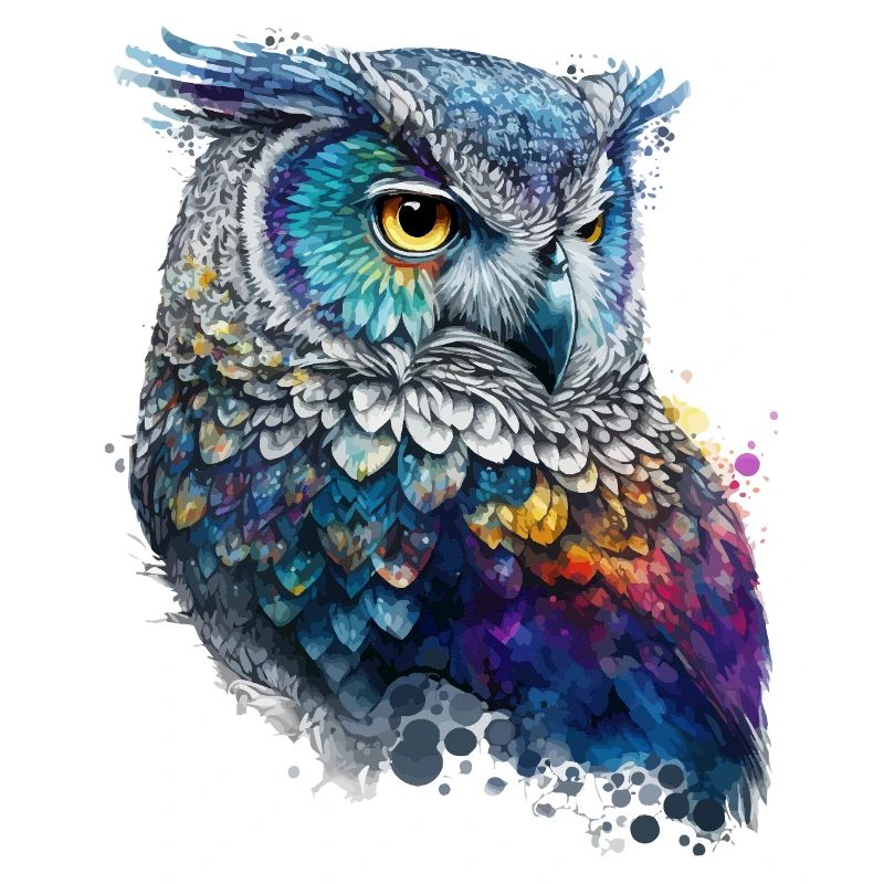 Aquarell Eule