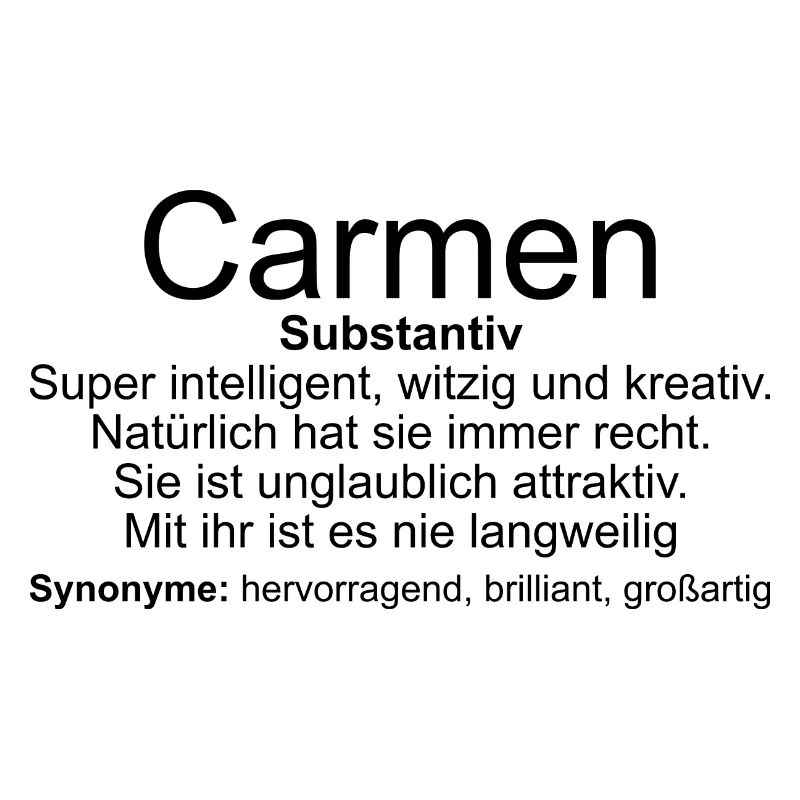 Nom Définition Carmen