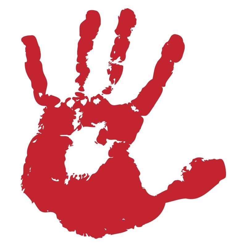 Encre d’impression à la main empreinte de main non interdite ne pas