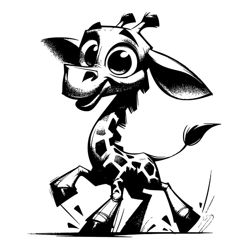 Dessin d’un petit bébé girafe mignon