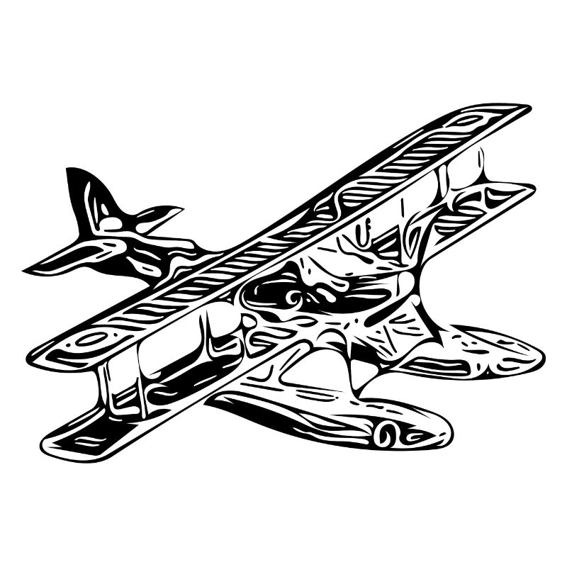 Vintage Single Engine Seaplane Retro Style