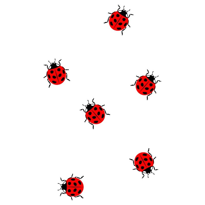 Beaucoup de carnaval d'été de filles d'insectes coccinelles