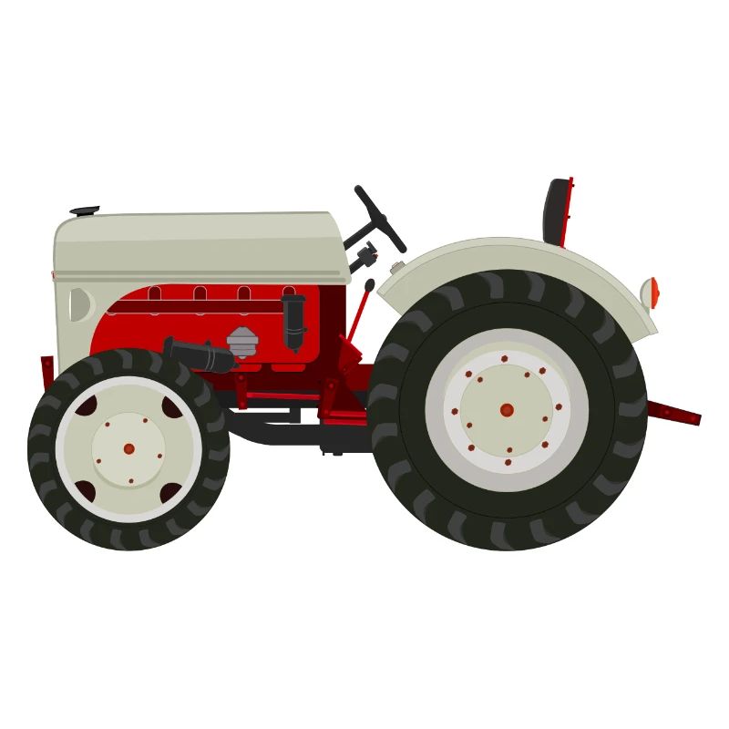 Retro Oldtimer-Traktor beige