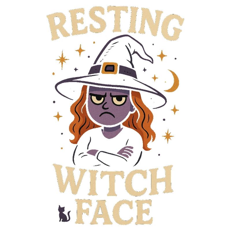 Visage de sorcière au repos - Chemise de sorcière de dessin animé drôle