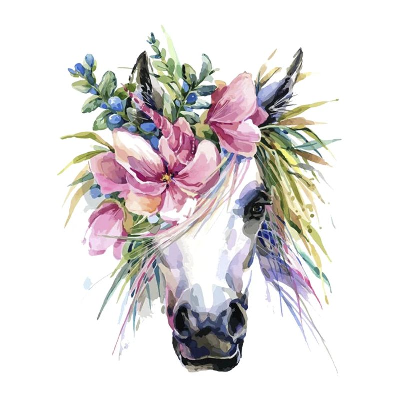 Pferd Blumen einhorn