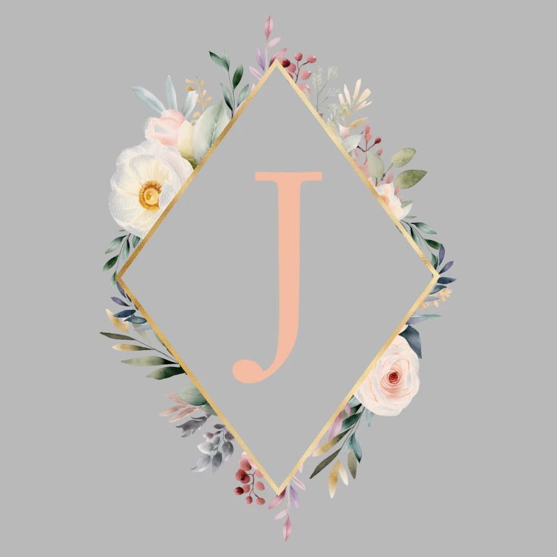 J Monogramme, Floral, Boho