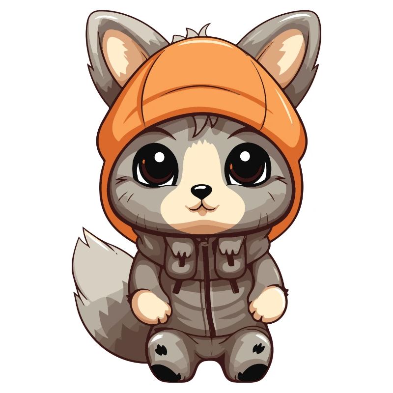 Squirrel Winter Comic Cute