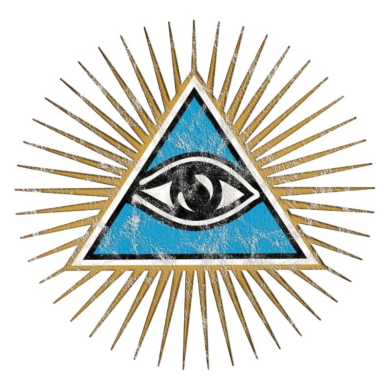 Yeux omniprésents, Triangle, Pyramide, Vintage, Dieu