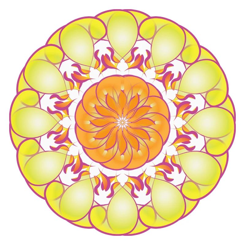 Yellow circle pattern sun flowers gift