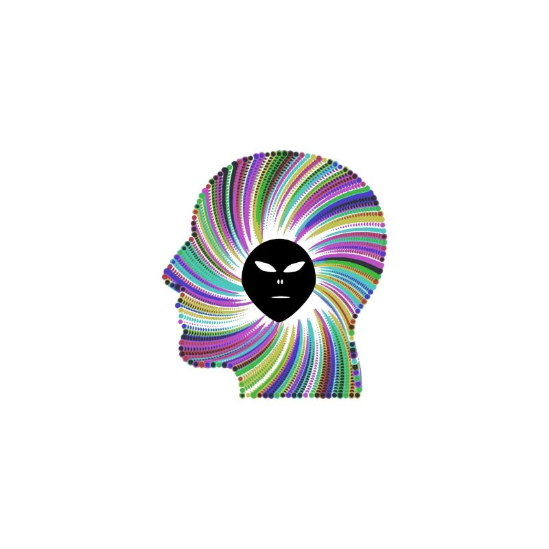 Alien Head Psychedelic LSD Goa Psytrance Tekno