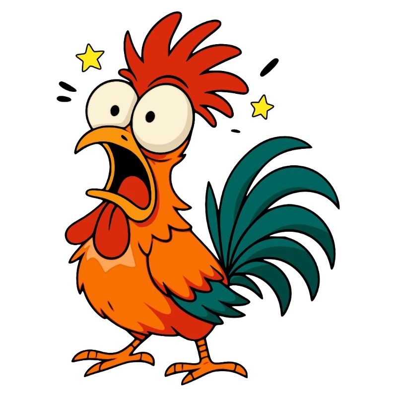 Crazy Rooster - Conception de mèmes de dessin animé de poulet drôle
