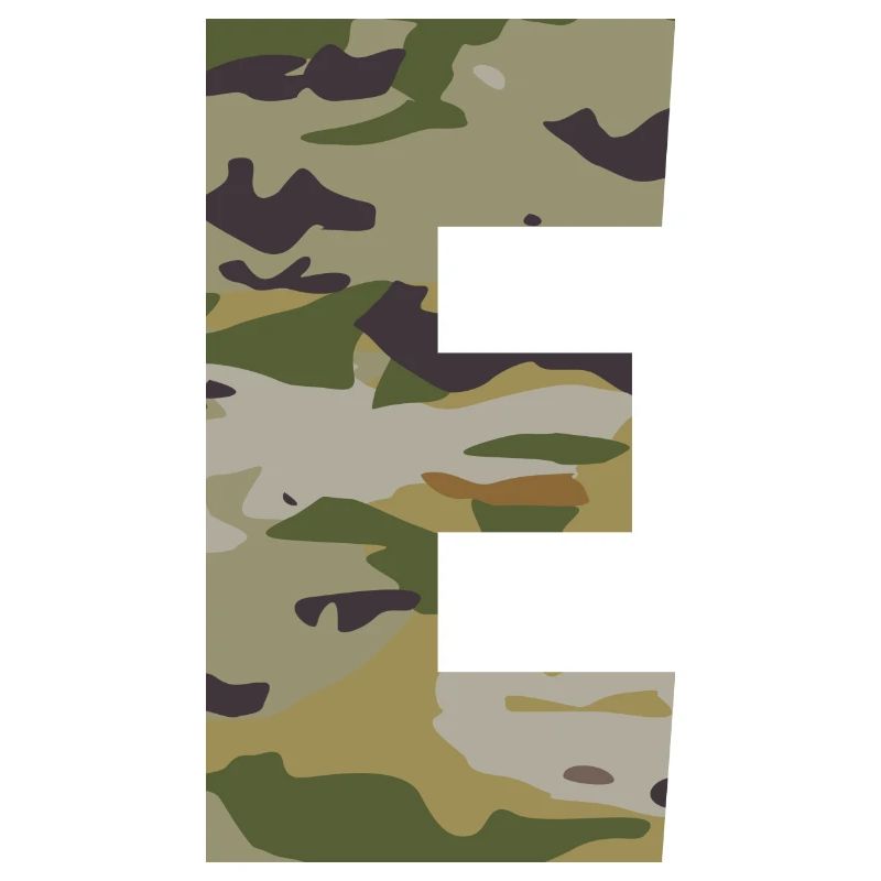 Lettre de camouflage E