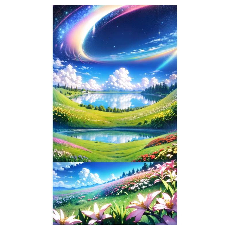Landschaft mit 4 Bereichen