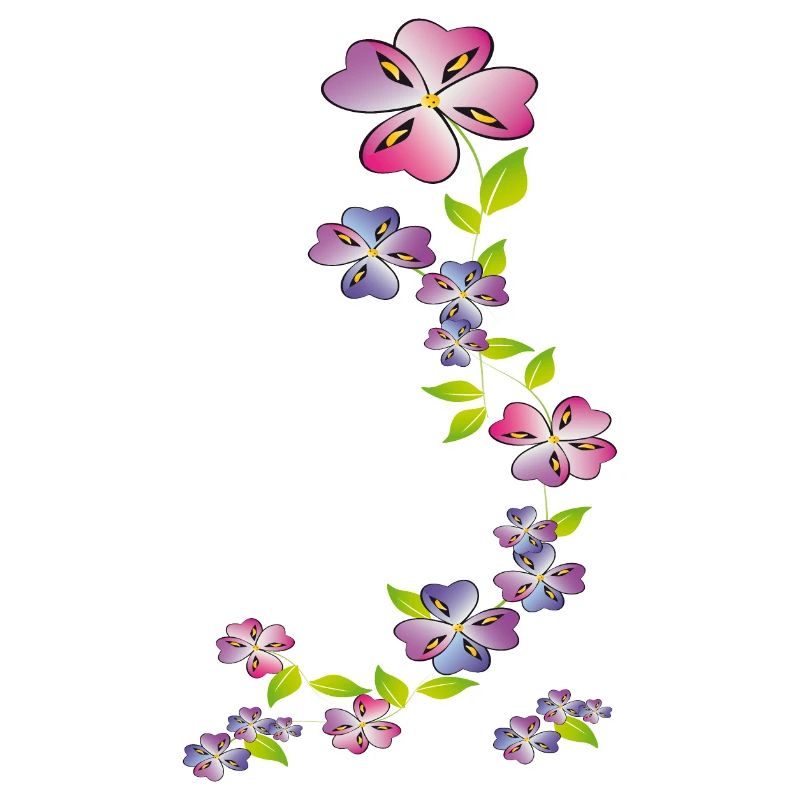 Blumenranke, Fleurs