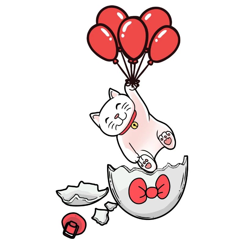 Naissance de chat bébé ballons coquille d’oeuf hatch