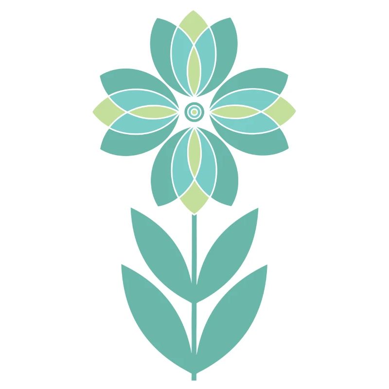 Fleur verte du milieu du siècle