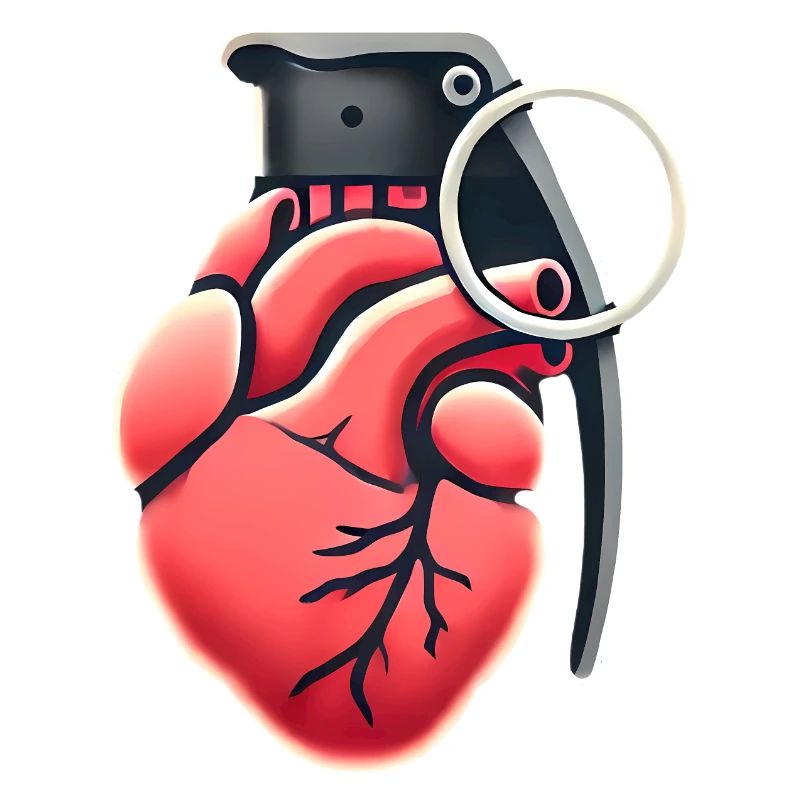 Explosive Herzgranate Design