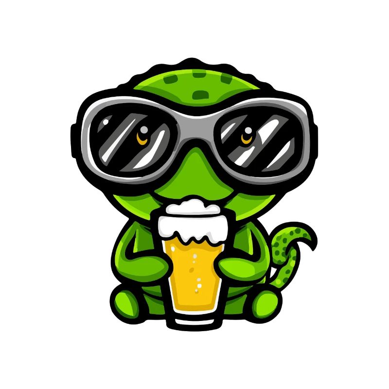 Chameleon Apres Ski Bier Comic