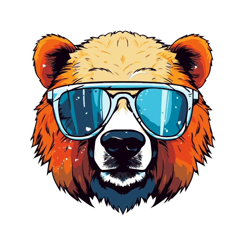 Polar Bear Head Cool Polar Bear
