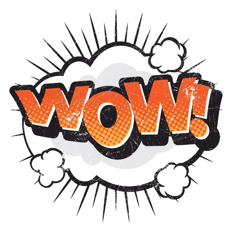 WOW COMIC COMICSTYLE GRAFFITI 80s MOTIF GIFT