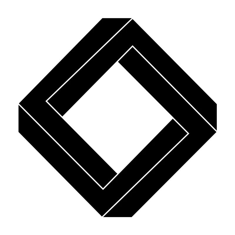 Square impossible black design