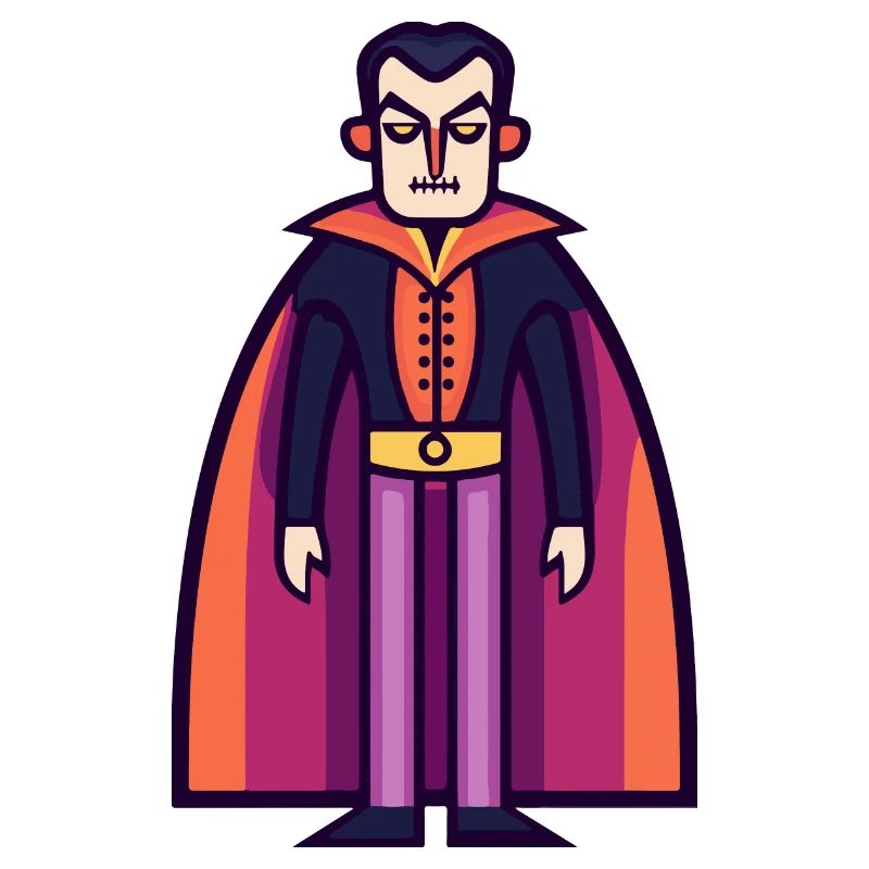 Vampire Halloween Symbol Comic