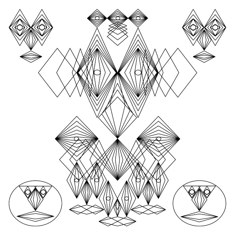Abstraktes Design:Crazy Faces Art