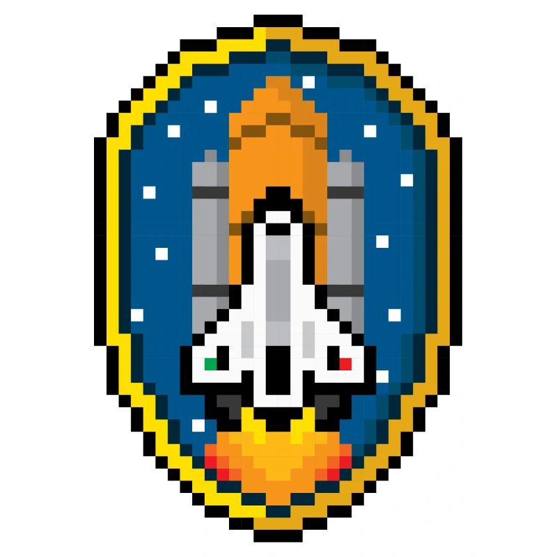 Space Shuttle Badge (Pixel art/Space-Badge)