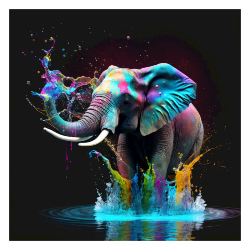 Farbiger Elefant, einzigartiges Design