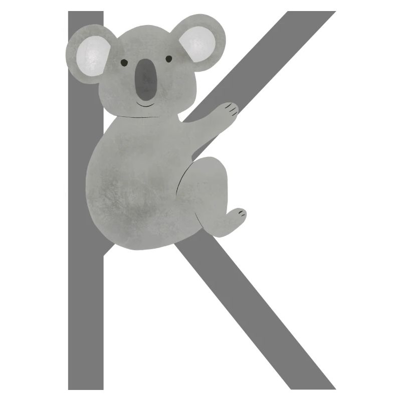 K - KOALA - ABC, Alphabet, Buchstabe, Tier, Name