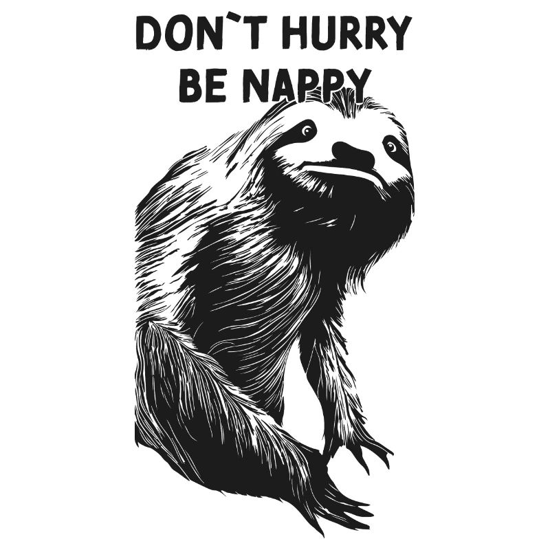 Dont hurry be nappy Schlafshirt Langschläfer Müde