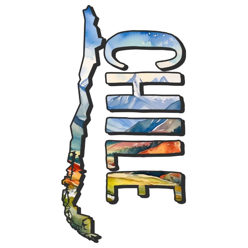 Watercolor Map Chile