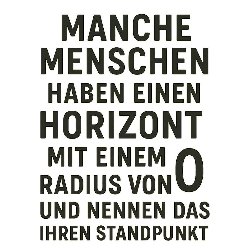Nullradius-Horizont Standpunkt Spruch