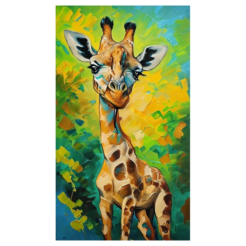 Giraffe Painting Gemälde Kunst comic