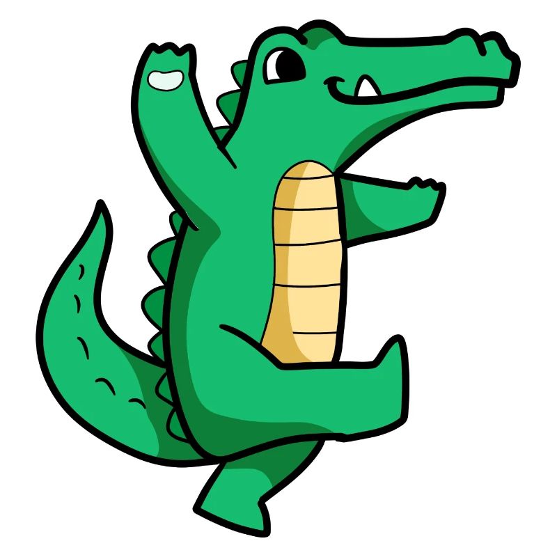Crocodile dancing cool crocodile
