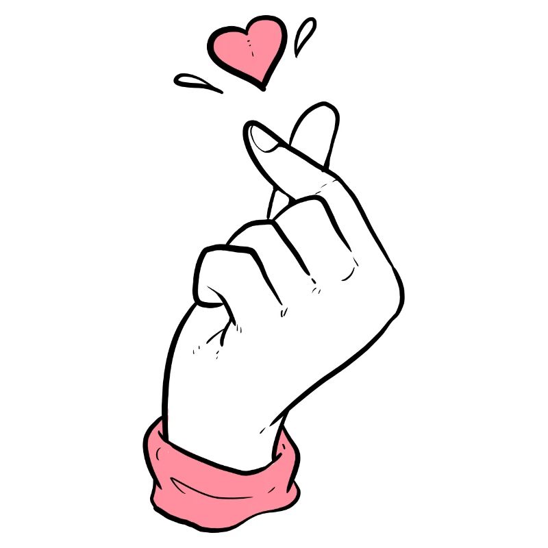 Cute Heart Kpop Fan oder Koreanisch Gift