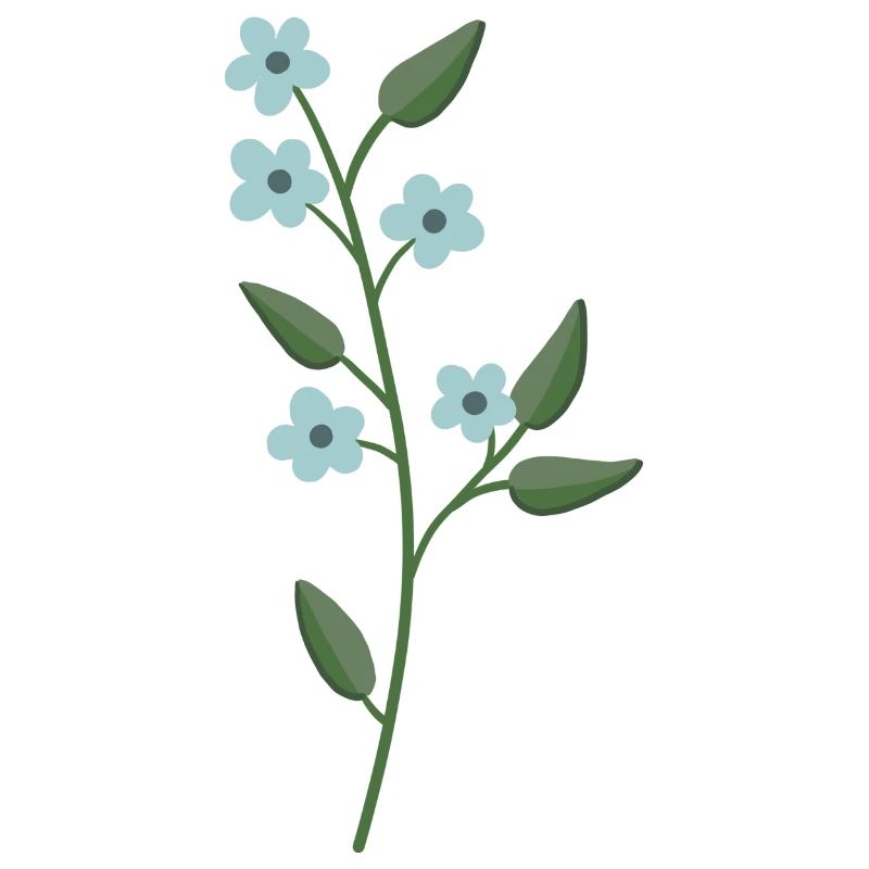 Fleur bleu clair