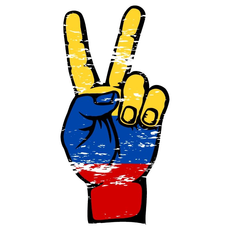 Symbole de paix du drapeau de la Colombie utilisé