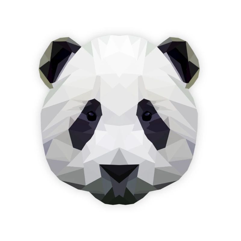 LowPoly "tête de panda"