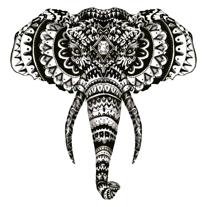 Elephant Zentangle