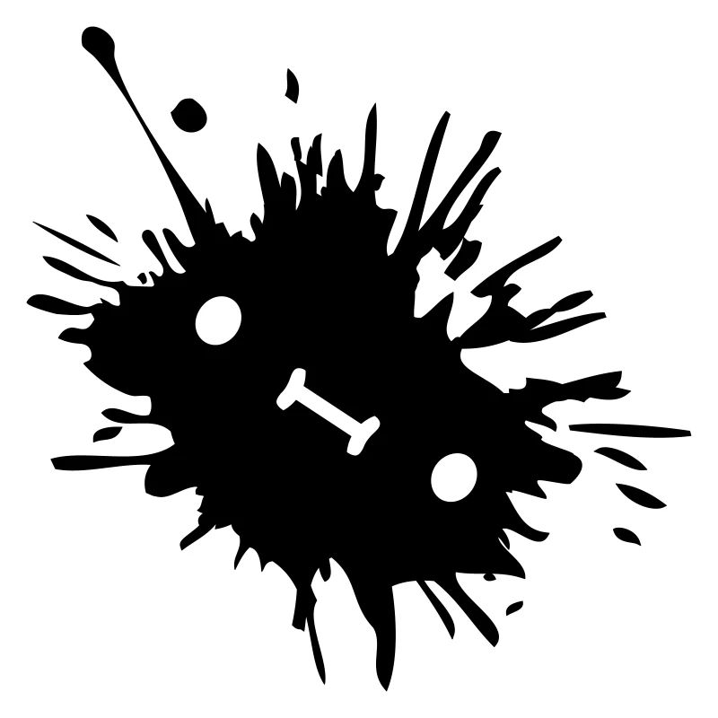 Tache d’encre avec visage