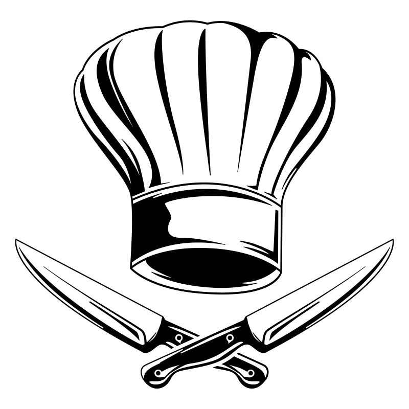 knife symbol chef's hat