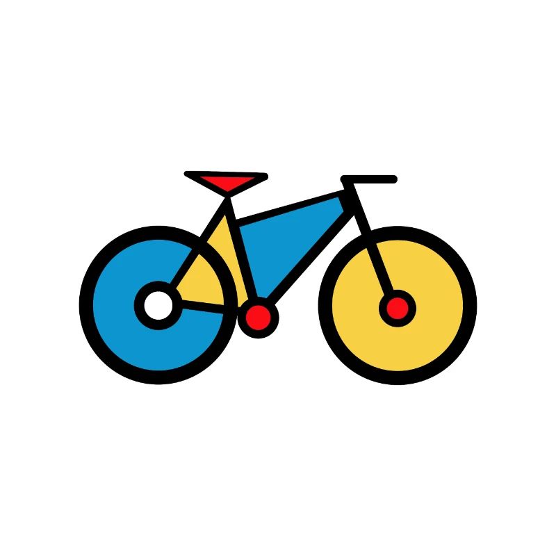 Mondrian Art Bicycle Cycling Math Gift Idea