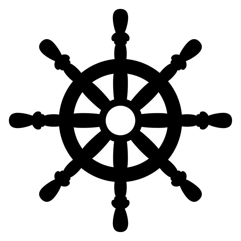 Symbole nautique vecteur bateau roue de commande Conception