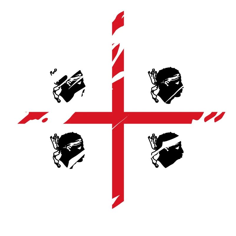 Sardaigne Drapeau Scratch Drapeau sarde Sardegna